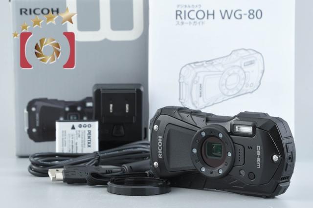 【中古】RICOH リコー PENTAX ペンタックス WG-80 黒いこと 雨合羽動き写真器 シャッター出現率少ない 元箱付き添い人