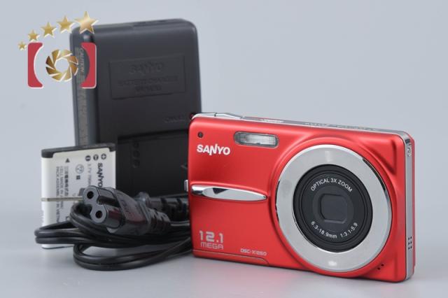 【中古】SANYO 三洋電機 DSC-X1260 レッド コンパクトデジタルカメラ