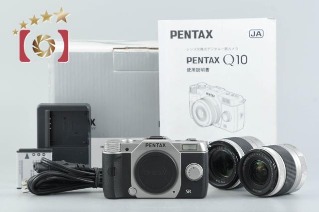 中古】PENTAX ペンタックス Q10 ダブルズームレンズキット シルバー 