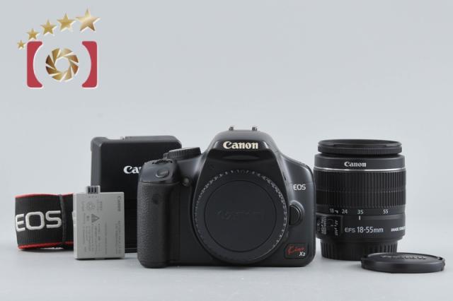【中古】Canon キヤノン EOS Kiss X2 + EF-S 18-55mm f/3.5-5.6 IS II