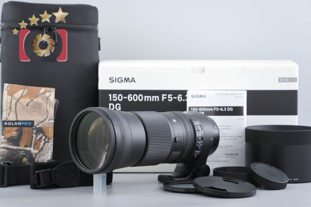 【中古】SIGMA シグマ 150-600mm f/5-6.3 DG OS HSM Contemporary キヤノン用 元箱付き