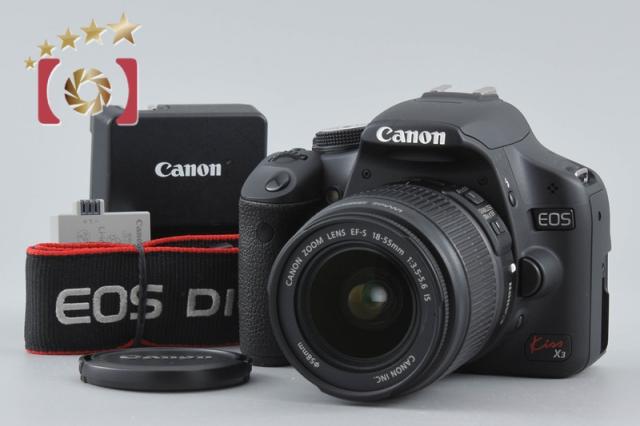 【中古】Canon キヤノン EOS Kiss X3 EF-S 18-55 IS レンズキット シャッター回数僅少