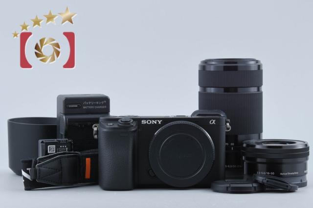 【中古】SONY ソニー α6400 ILCE-6400Y ブラック ダブルズームレンズキット シャッター回数僅少