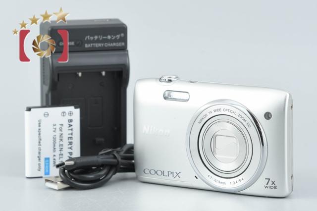 【中古】Nikon ニコン COOLPIX S3400 クリスタルシルバー コンパクトデジタルカメラ