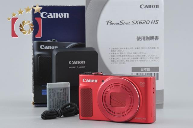 【中古】Canon キヤノン PowerShot SX620 HS 赤いこと コンパクトデジタルカメラ 元箱付き添い人