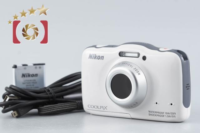 【中古】Nikon ニコン COOLPIX S32 ホワイト コンパクトデジタルカメラ