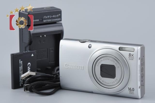【中古】Canon キヤノン PowerShot A4000 IS シルバー コンパクトデジタルカメラ