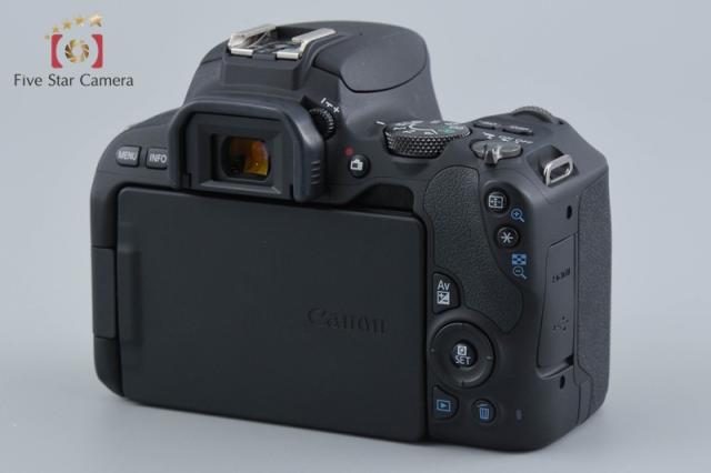 【中古】Canon キヤノン EOS Kiss X9 EF-S 18-55 IS STM 水晶体一揃いの道具 黒いこと シャッター出現率少ない