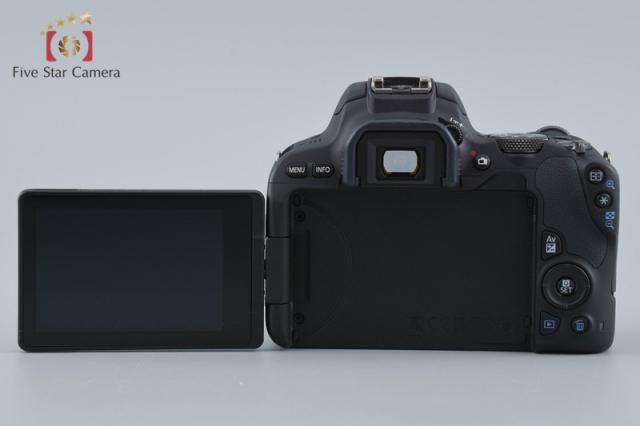 【中古】Canon キヤノン EOS Kiss X9 EF-S 18-55 IS STM 水晶体一揃いの道具 黒いこと シャッター出現率少ない