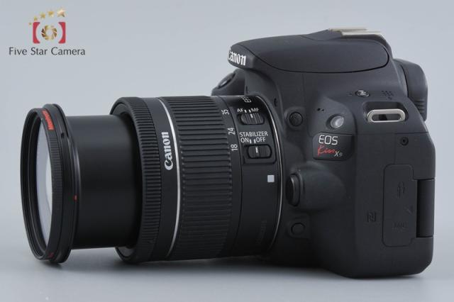 【中古】Canon キヤノン EOS Kiss X9 EF-S 18-55 IS STM 水晶体一揃いの道具 黒いこと シャッター出現率少ない
