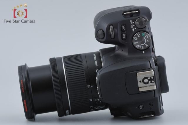 【中古】Canon キヤノン EOS Kiss X9 EF-S 18-55 IS STM 水晶体一揃いの道具 黒いこと シャッター出現率少ない