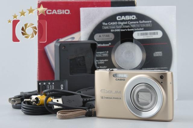 【中古】CASIO カシオ EXILIM EX-Z400 ゴールド コンパクトデジタルカメラ 元箱付き