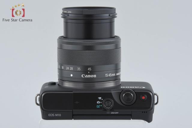 【中古】Canon キヤノン EOS M10 EF-M 15-45 IS STM 水晶体一揃いの道具 黒いこと