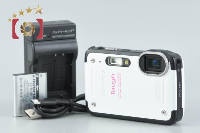 【中古】OLYMPUS オリンパス TOUGH TG-620 ホワイト コンパクトデジタルカメラ シャッター回数僅少