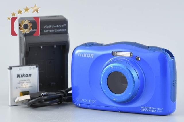 【中古】Nikon ニコン COOLPIX S33 ブルー コンパクトデジタルカメラ