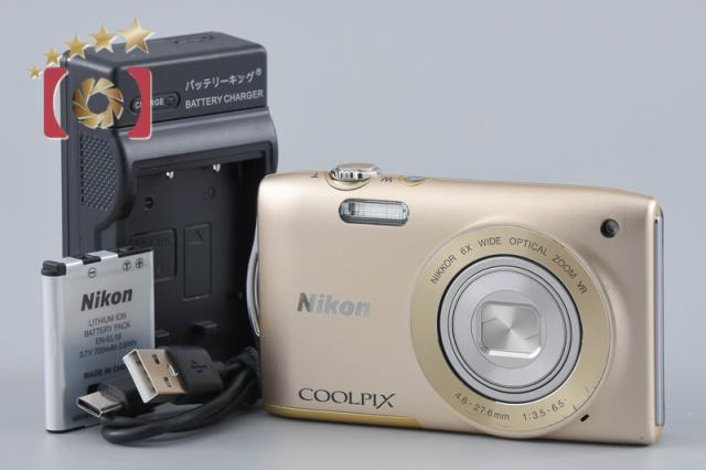 【中古】Nikon ニコン COOLPIX S3300 スイートゴールド コンパクトデジタルカメラ