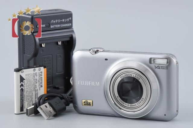 【中古】FUJIFILM 富士フイルム FINEPIX JX180 シルバー コンパクトデジタルカメラ