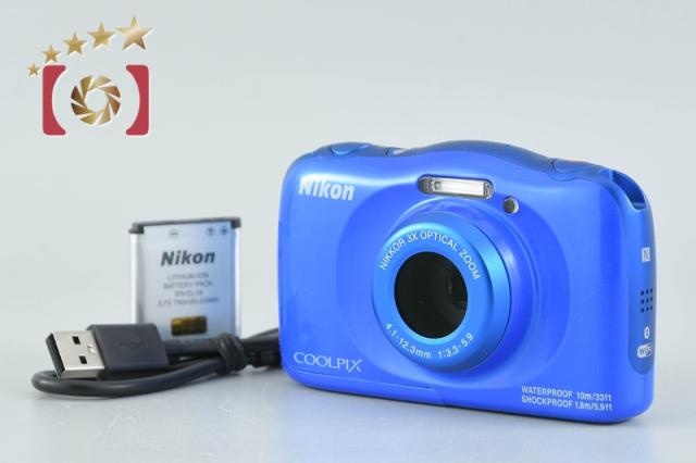 【中古】Nikon ニコン COOLPIX W100 ブルー コンパクトデジタルカメラ