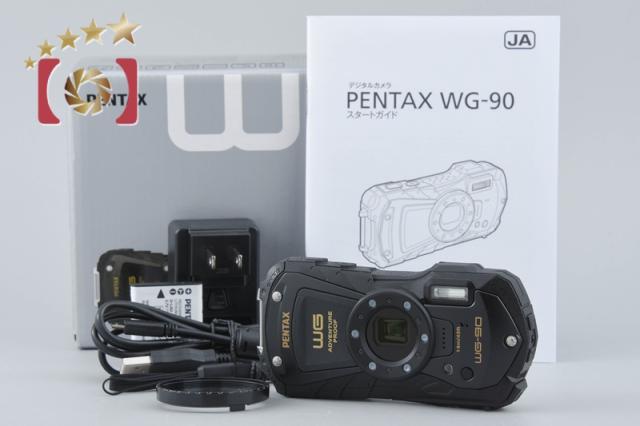 【中古】RICOH リコー PENTAX ペンタックス WG-90 ブラック 防水アクションカメラ シャッター回数僅少 元箱付き