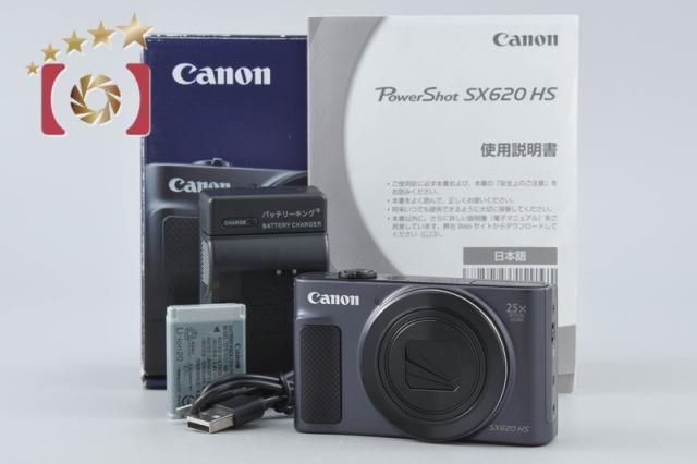 【中古】Canon キヤノン PowerShot SX620 HS 黒いこと コンパクトデジタルカメラ 元箱付き添い人