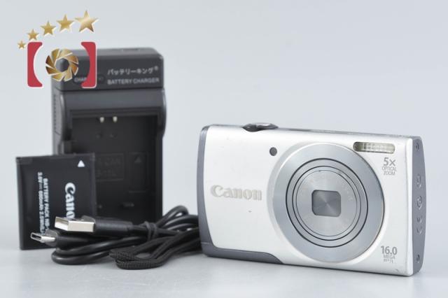 【中古】Canon キヤノン PowerShot A3500 IS シルバー コンパクトデジタルカメラ