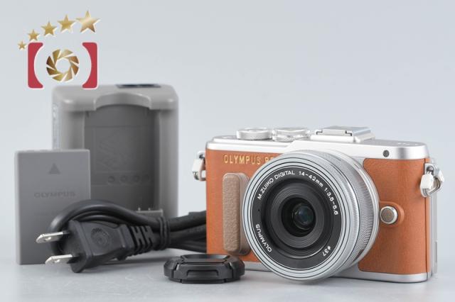 【中古】OLYMPUS オリンパス PEN E-PL8 14-42粍 EZ 水晶体一揃いの道具 赤銅色 シャッター出現率少ない