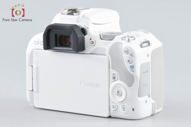 【中古】Canon キヤノン EOS Kiss X9 EF-S 18-55 IS STM 水晶体一揃いの道具 白いこと シャッター出現率少ない 元箱付き添い人