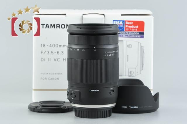 【中古】TAMRON タムロン B028 18-400mm f/3.5-6.3 Di II VC HLD キヤノン用 元箱付き