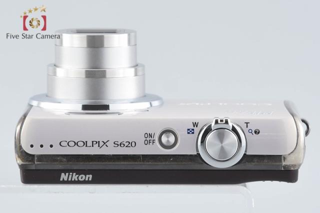 【中古】Nikon ニコン COOLPIX S620 パールホワイト コンパクトデジタルカメラ_5