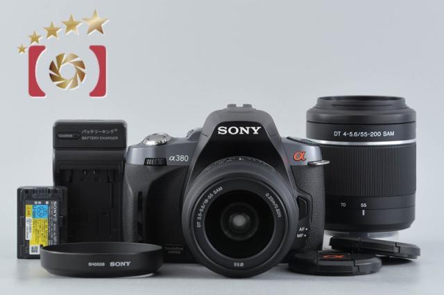 【中古】SONY ソニー α380 DSLR-A380 ダブルズームレンズキット シャッター回数僅少