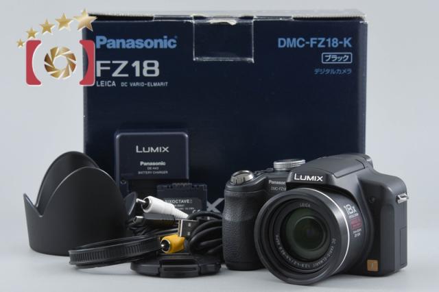 【中古】Panasonic パナソニック LUMIX DMC-FZ18 ブラック コンパクトデジタルカメラ 元箱付き