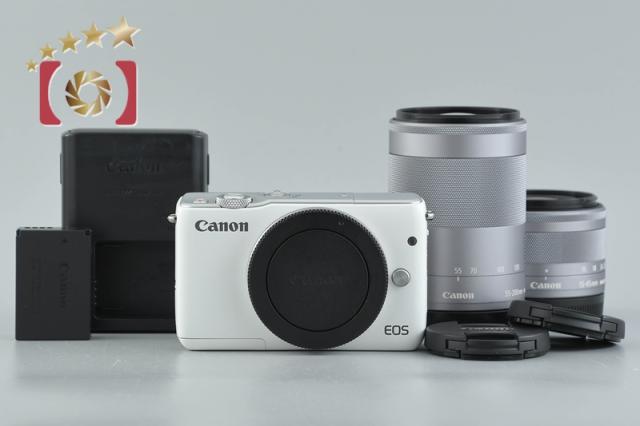 【中古】Canon キヤノン EOS M10 ダブルズームレンズキット ホワイト