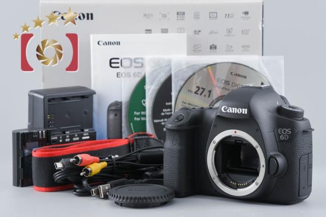 【中古】Canon キヤノン EOS 6D デジタル一眼二眼レフ写真器 シャッター出現率少ない 元箱付き添い人