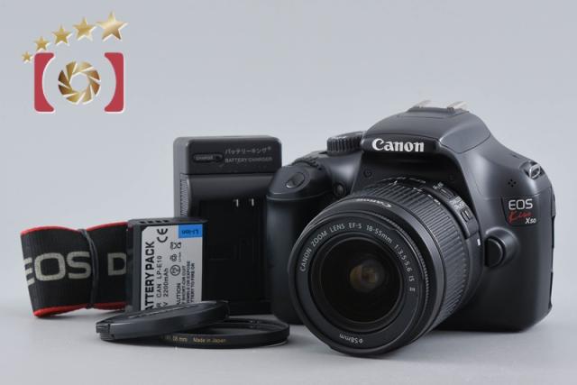 【中古】Canon キヤノン EOS Kiss X50 18-55 レンズキット ブラック シャッター回数僅少 12,638円