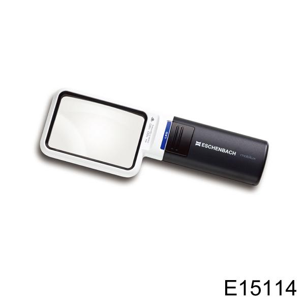 エッシェンバッハ ルーペ 虫眼鏡 拡大鏡 LED ワイド ライトルーペ 50×75mm 4倍 1511-4 E15114 ルーペ ESCHENBACH メガネいらず LEDライトルーペ 手持ち型