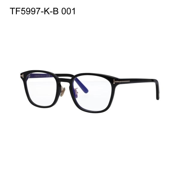 TOM FORD トムフォード メガネ ウェリントン型 ブルーライトカット アジアンフィット FT5997-K-B/V (TF5997-K-B) 001 眼鏡 黒縁 黒【海外正規品】_3