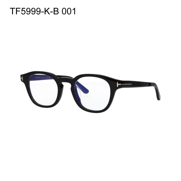 TOM FORD トムフォード メガネ ウェリントン型 ブルーライトカット アジアンフィット FT5999-K-B/V (TF5999-K-B) 001 眼鏡 黒縁 黒【海外正規品】_3