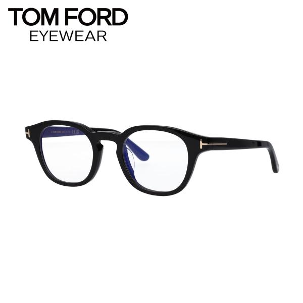 TOM FORD トムフォード メガネ ボストン型 ウェリントン型 ブルーライトカット アジアンフィット FT6000-K-B/V (TF6000-K-B) 001 眼鏡 黒縁 黒【海外正規品】
