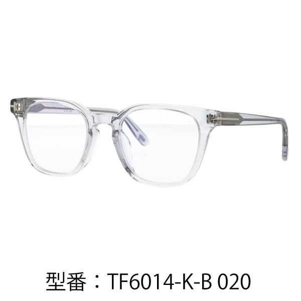 TOM FORD トムフォード メガネ ウェリントン ブルーライトカット アジアンフィット FT6014-K-B/V (TF6014-K-B) 001 眼鏡 黒 グレー クリアグレー 【海外正規品】_7