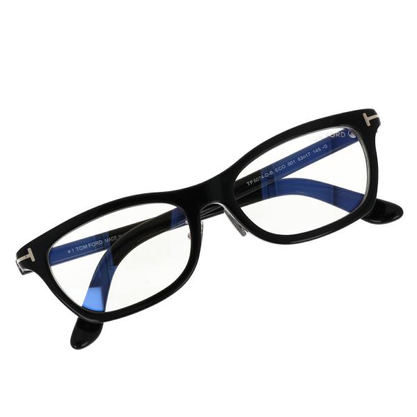 TOM FORD トムフォード メガネ ブルーライトカット スクエア型 アジアンフィット FT6074-D-B/V (TF6074-D-B) 001 眼鏡 黒縁 黒【海外正規品】_5