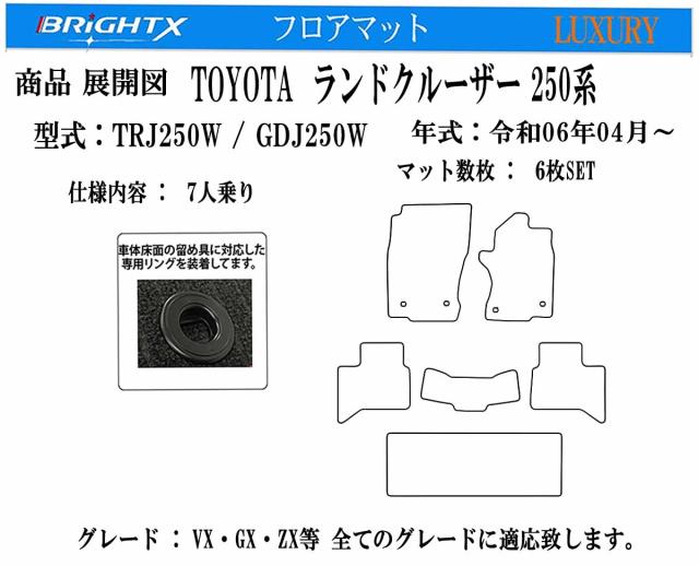 日本製】トヨタ ランドクルーザー250系 型式：TRJ250W / GDJ250W 7人