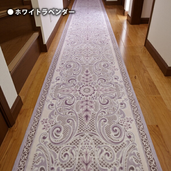 【お得なクーポン】廊下マット 廊下敷き 65cm×240cm モダンオーナメント 日本製品 廊下敷き ロングカーペット 廊下 ロングカーペット ロングマット カーペット 廊下敷 廊下 洗える ウォッシャブル抗菌防臭 吸水速乾 滑り止め 姫系 マット かわいい おしゃれ日本製_5