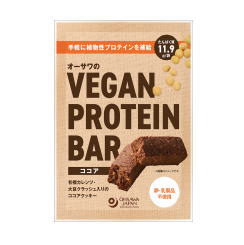 オーサワのVEGAN PROTEIN BAR(ココア)　2本入 （約 60g）50袋セット ヴィーガン プロテイン バー【T8】