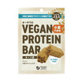オーサワのVEGAN PROTEIN BAR (オーツ麦)　2本入 （約 60g）50袋セット　ヴィーガン プロテイン バー【T8】