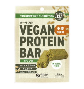 オーサワのVEGAN PROTEIN BAR　モリンガ　小麦不使用　2本入 （約 60g） 50袋 セット  ヴィーガン プロテイン バー　オーサワジャパン 【T8】