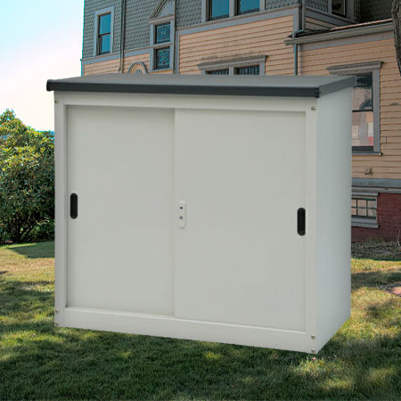 【公式】ダイマツ エクステリア ガーデン 園芸 コンパクト 家庭用 収納庫 屋外用 倉庫 野外 庭 ベランダ ガレージ 軒下 幅927 × 奥行500 × 高さ830mm 室内 多目的 小型 組立式 物置き スチール製 室内 ガーデニング AD-0983