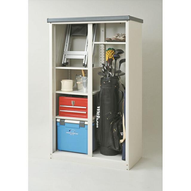 【公式】【送料無料】万能物置 物置 屋外 幅927×奥500×高1550mm 縦型物置 室内 おしゃれ 多目的万能物置 小型物置 小型 スリム 省スペース 組立式 物置き 収納庫 屋外物置 スチール物置 家庭物置 家庭用物置 スチール ゴルフバッグ AD-9255_2