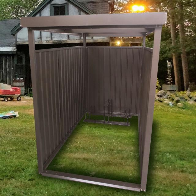 【対象商品】【公式】万能物置 物置 屋外 大型 おしゃれ 物置き 多目的万能物置 サイクルハウス サイクルポート 幅1411mm × 奥行2427mm × 高さ1930mm 農機具 置場 自転車置き場 屋外 収納庫 スチール DM-101LB