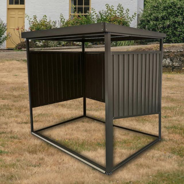 【公式】新商品 新色ブラウン塗装 万能物置 物置 屋外 大型 おしゃれ 物置き 多目的万能物置 サイクルハウス サイクルポート 幅1661mm × 奥行1796mm × 高さ1930mm 自転車置き場 屋外 収納庫 スチール DM-7-BN