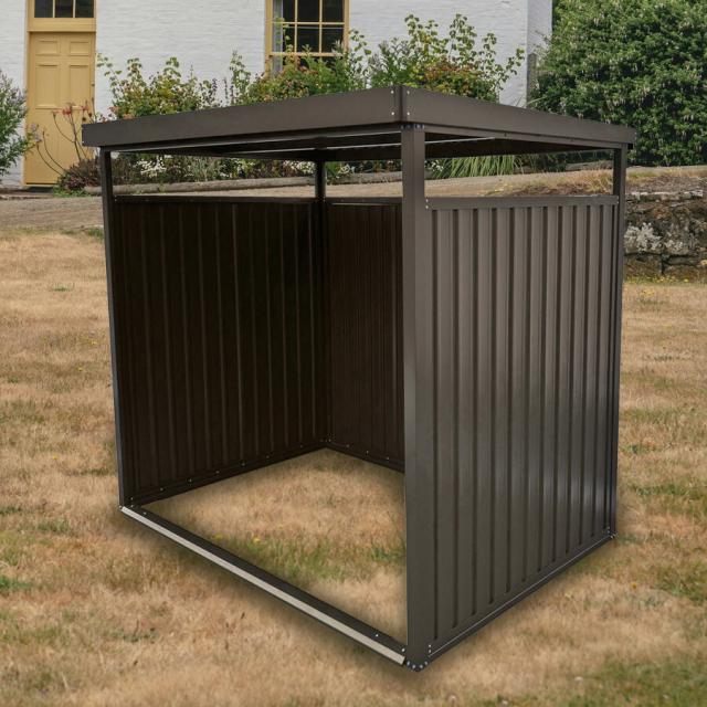 【公式】新商品 新色ブラウン塗装 万能物置 物置 屋外 大型 おしゃれ 物置き 多目的万能物置 サイクルハウス サイクルポート 幅1661mm × 奥行1796mm × 高さ1930mm 自転車置き場 屋外 収納庫 スチール DM-7L-BN